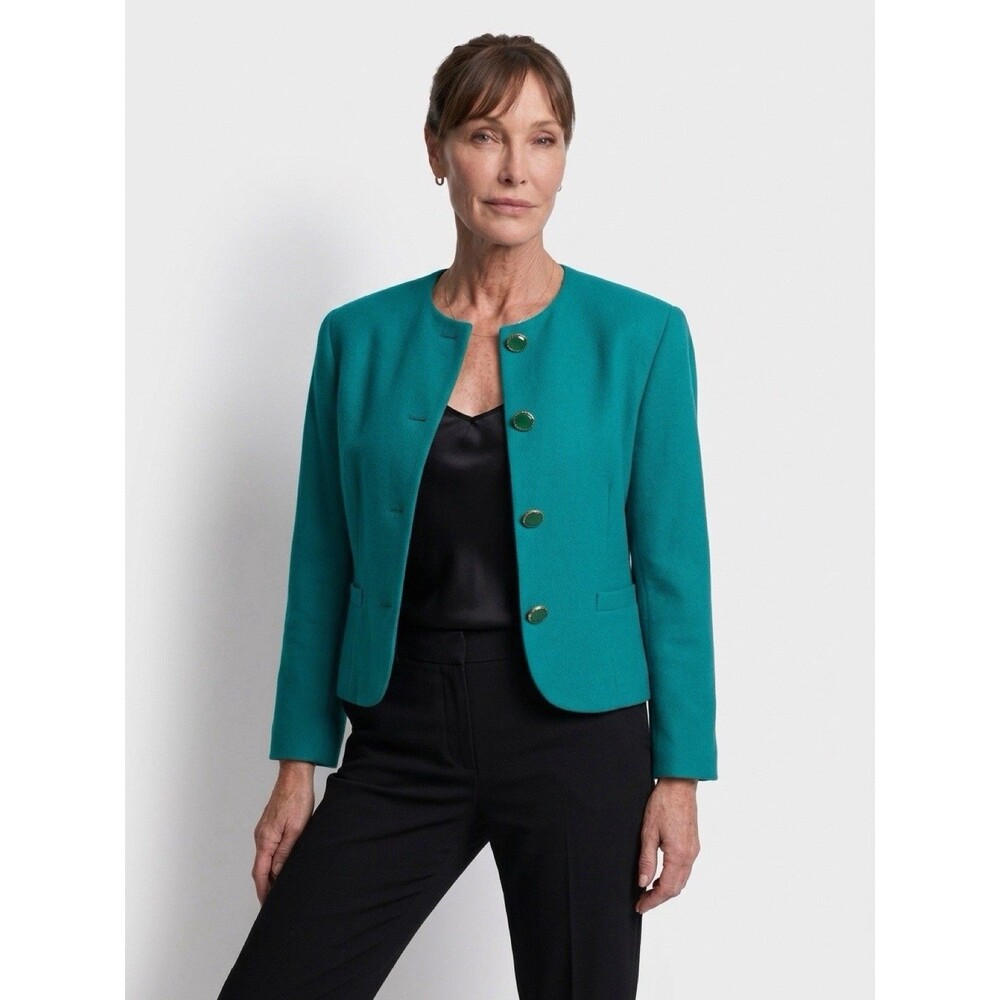 Pendleton Virgin Wool Green Blazer Jacket Women's Size 10